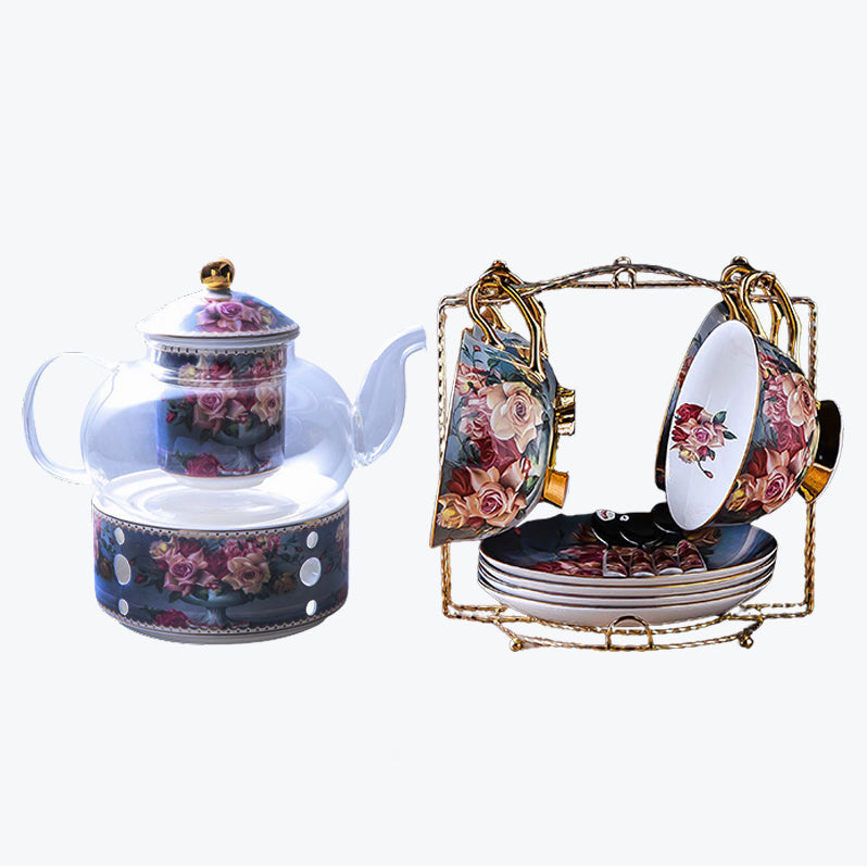 Vintage Rose Bone China Tea Set