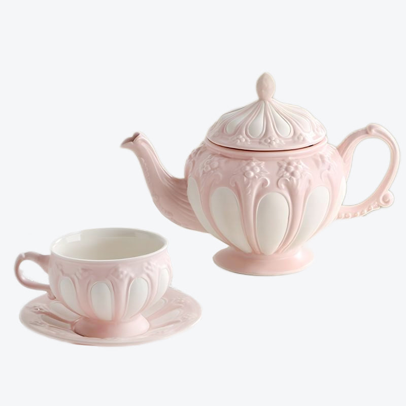British Sculpture Palace Painted Tea Set