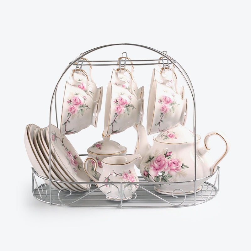 English Vintage Flower Coffee Set