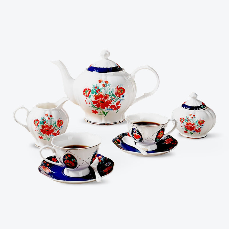 Floral Chinese Porcelain Tea Set