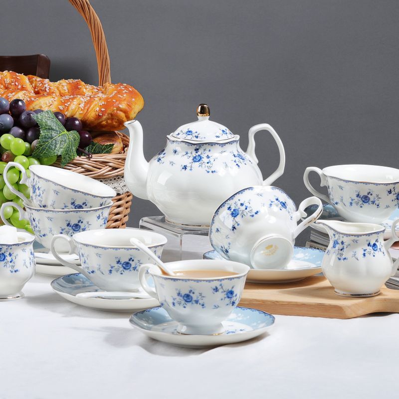 British Style Floral Porcelain Tea Set