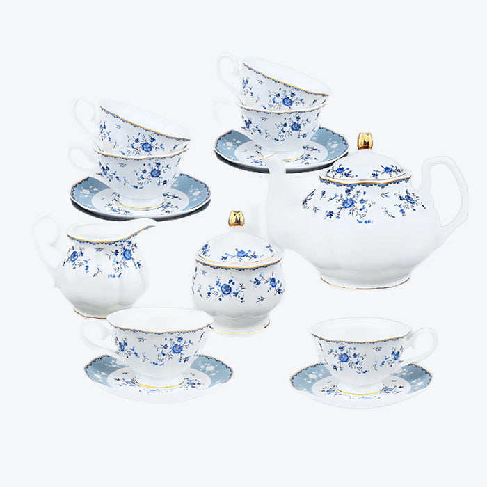 British Style Floral Porcelain Tea Set