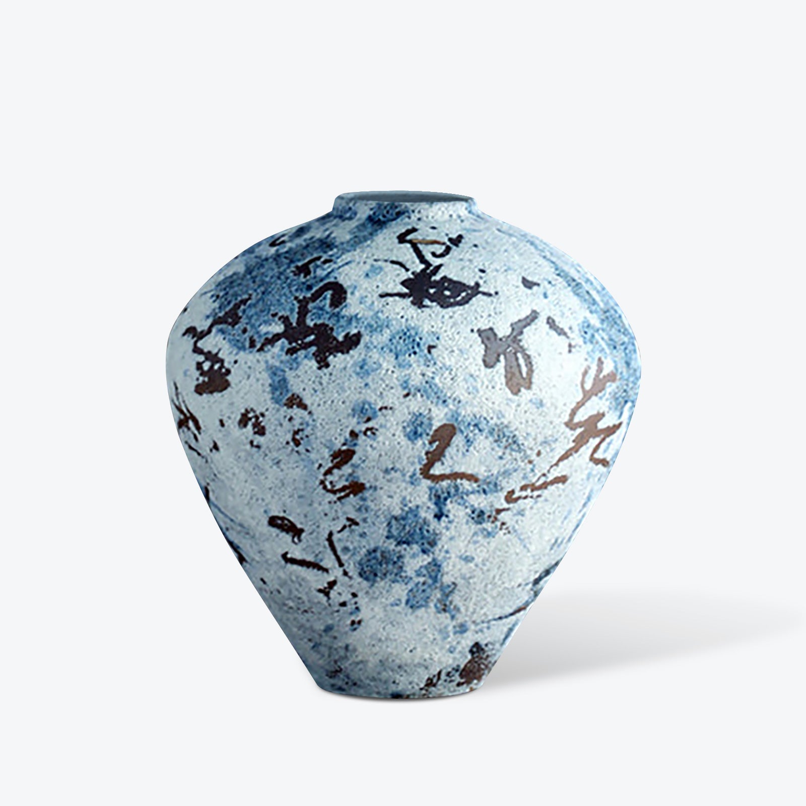 Blue And White Handmade Arched Vase