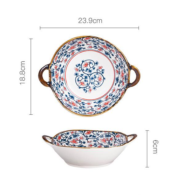 Elegant Japanese Ceramic Serving Bowl