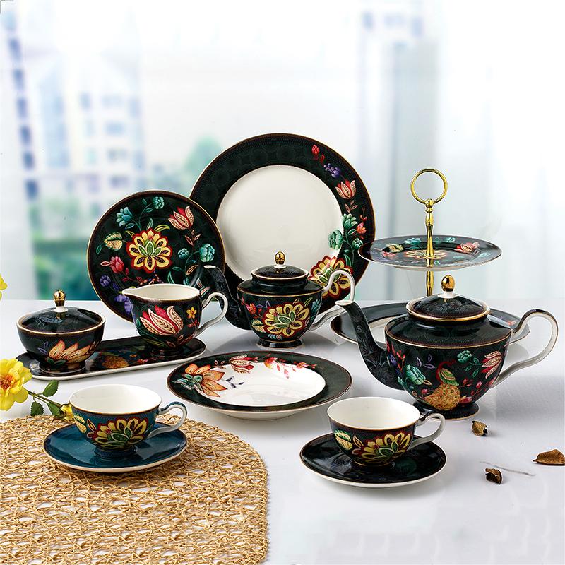 Peacock Gold line Tea Set