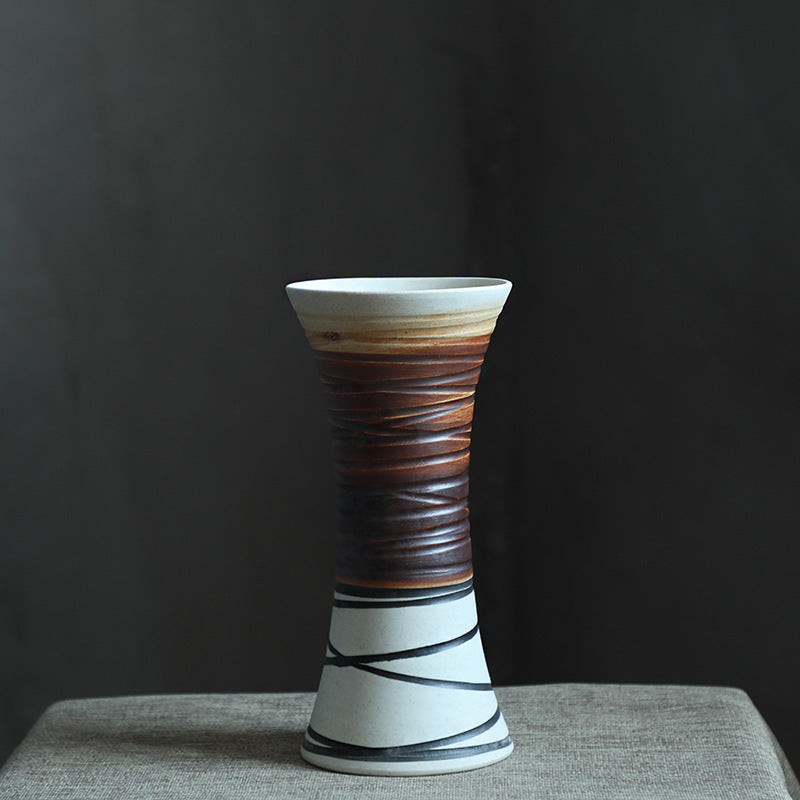 Vintage Hirizontal Stripes Vase