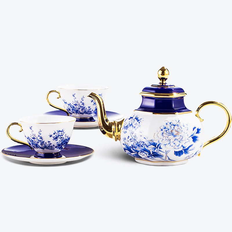 Golden Edged Bone China Tea Set