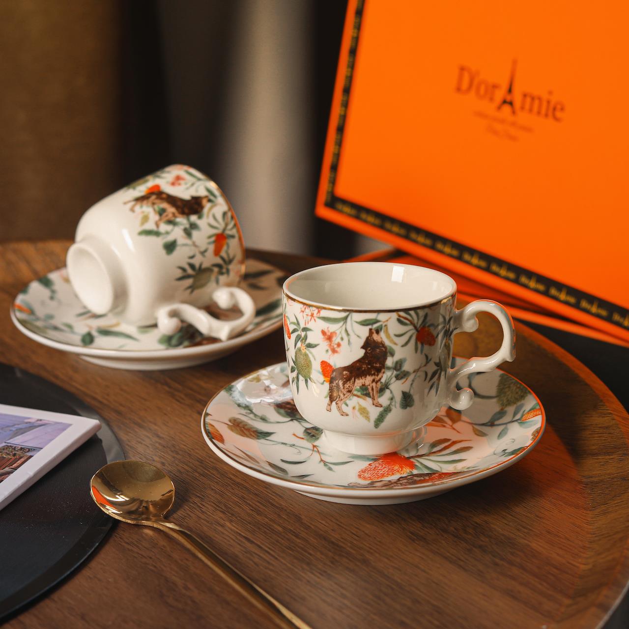 European Wild Life Espresso Jungle Tea Set