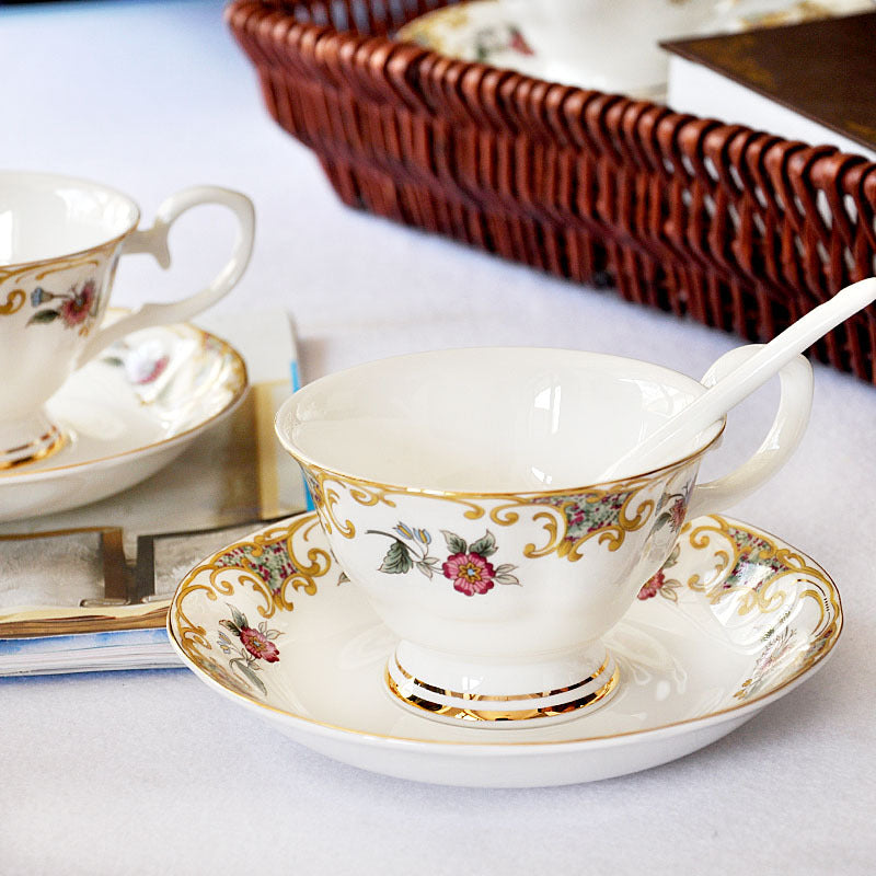 European Flower Fine Bone China Tea Set