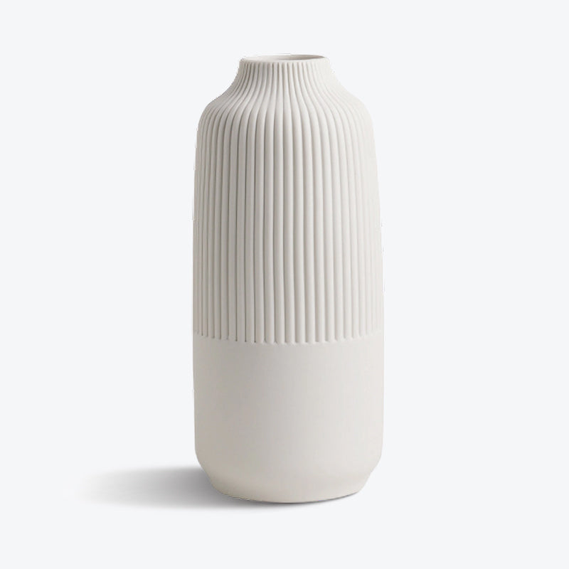 Vertical Striped Ceramic Table Vase