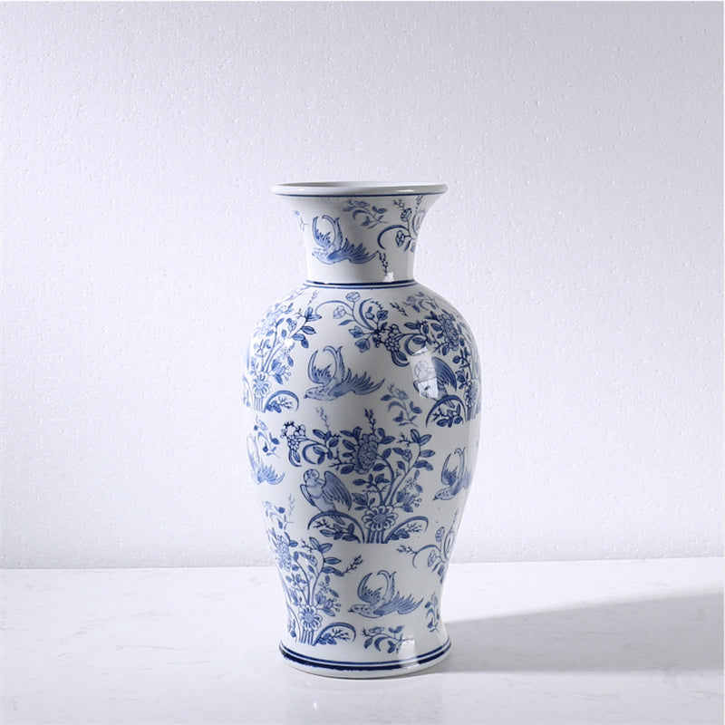 Chinese Style Blue and White Porcelain Ginger Jar Vase
