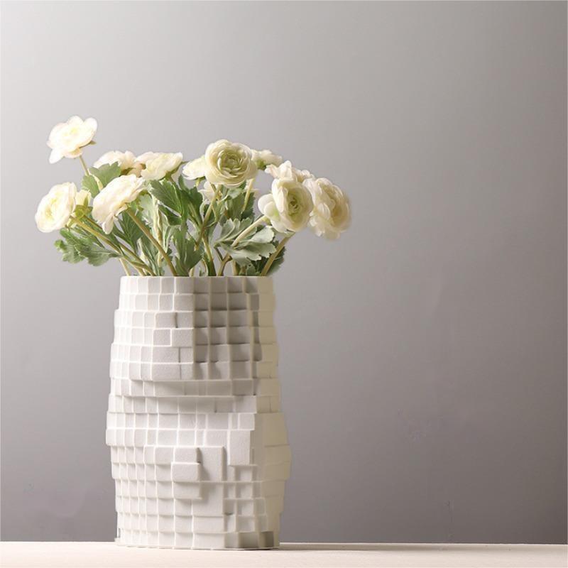 Geometric Abstract Art Ceramic Vase