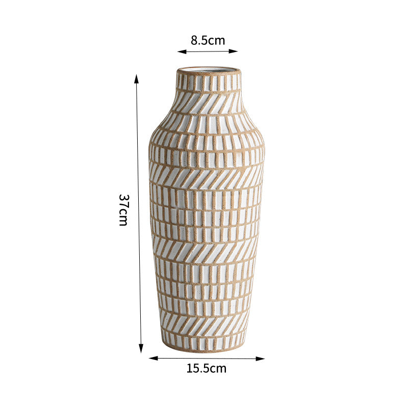 Retro Frosted Ceramic Vase