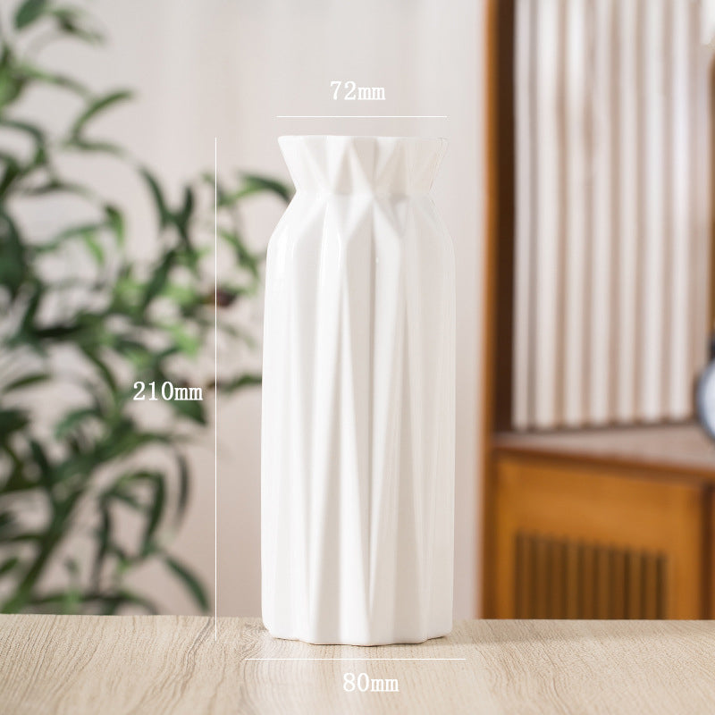 Modern Simple White Ceramic Vase