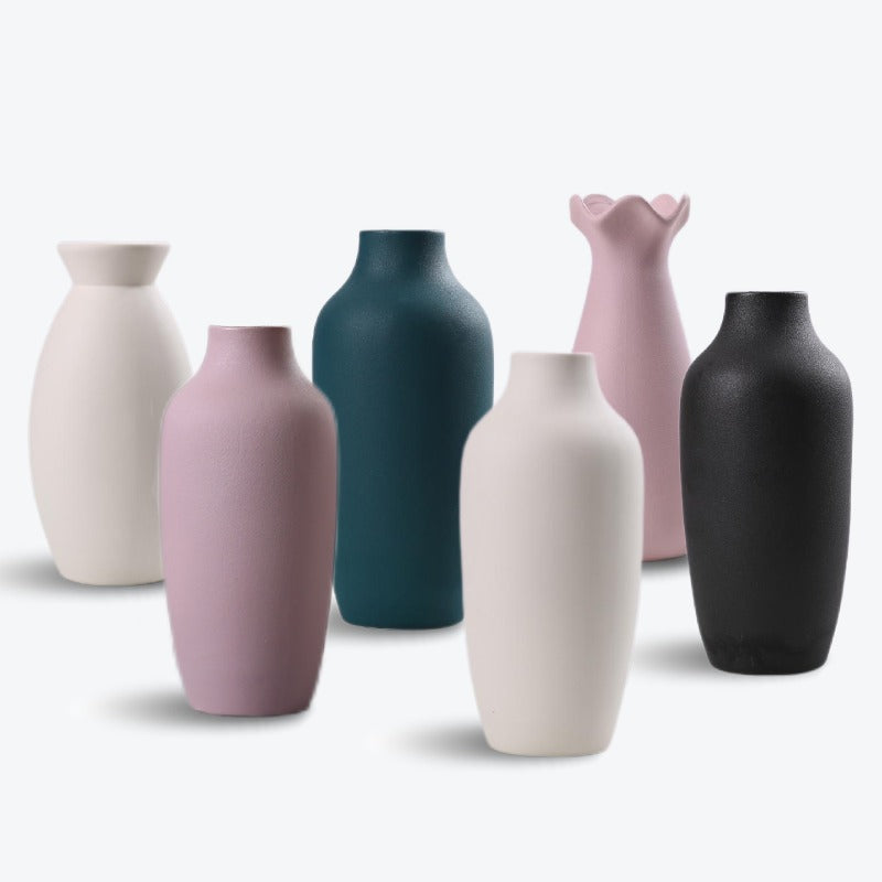 Nordic Style Simple Solid Color Ceramic Vase