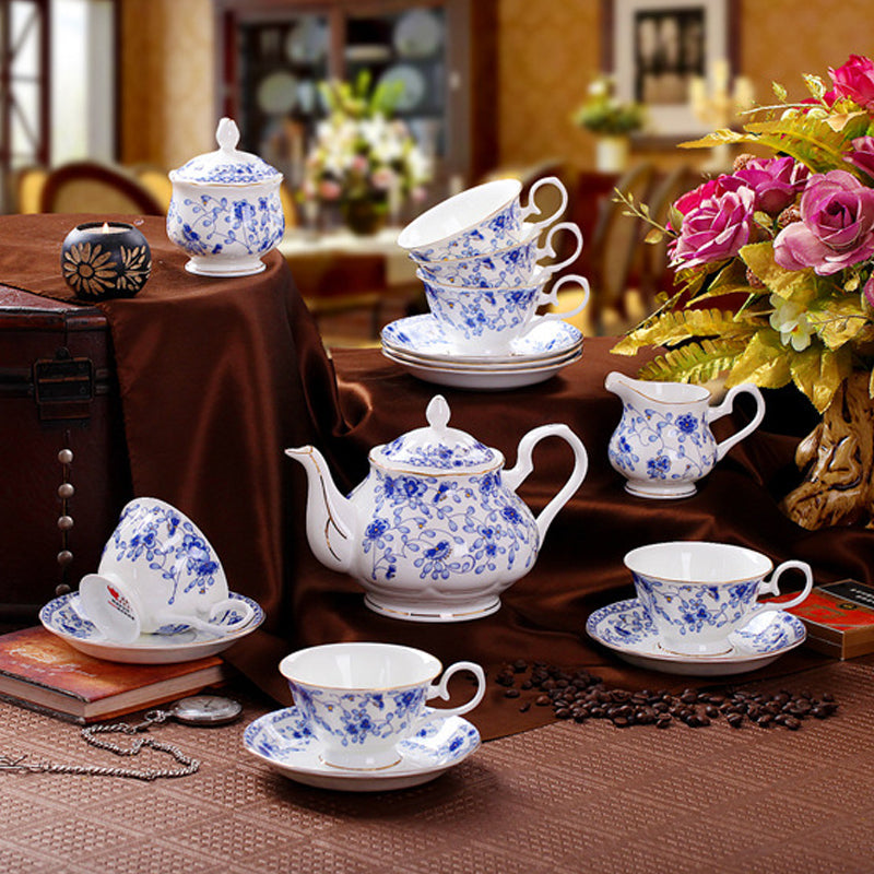 Flower Fine Bone China Tea Set