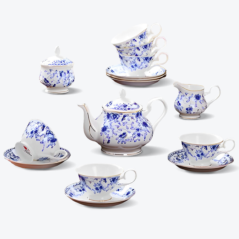 Flower Fine Bone China Tea Set