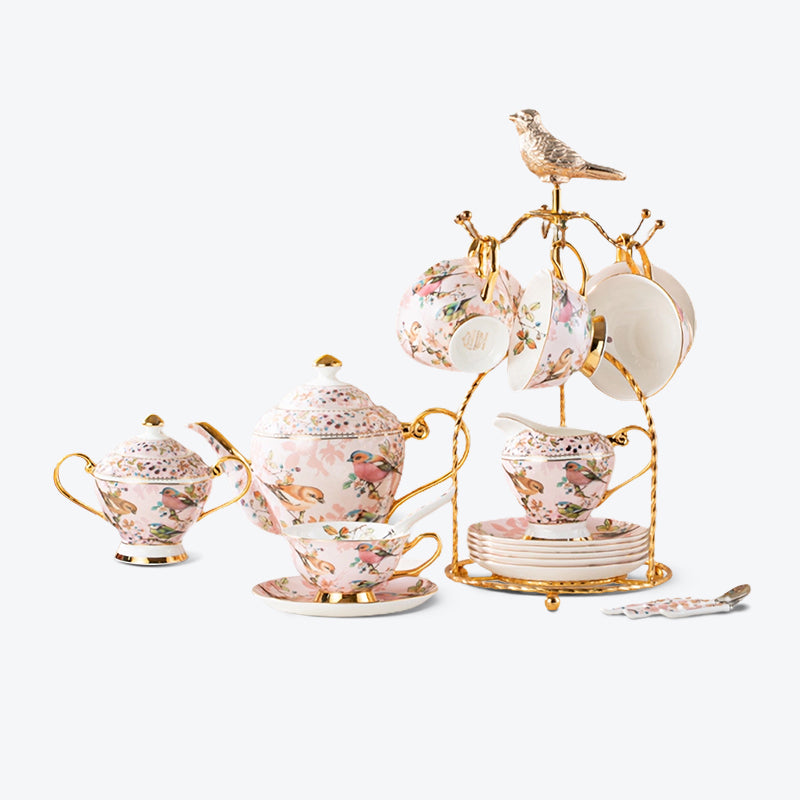 Idyllic Bird Bone China Tea Set
