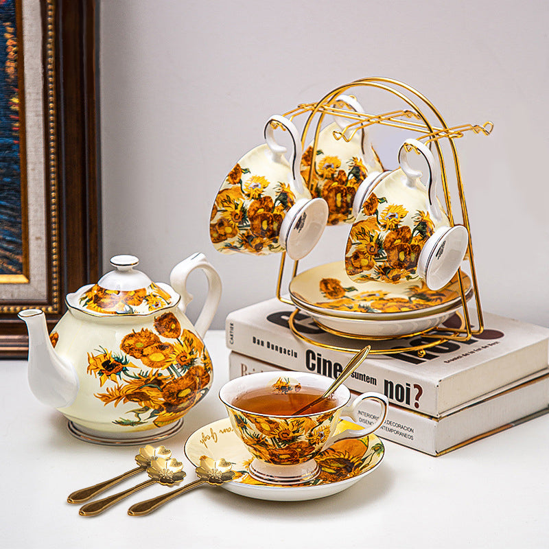 Sunflower Bone China Tea Set