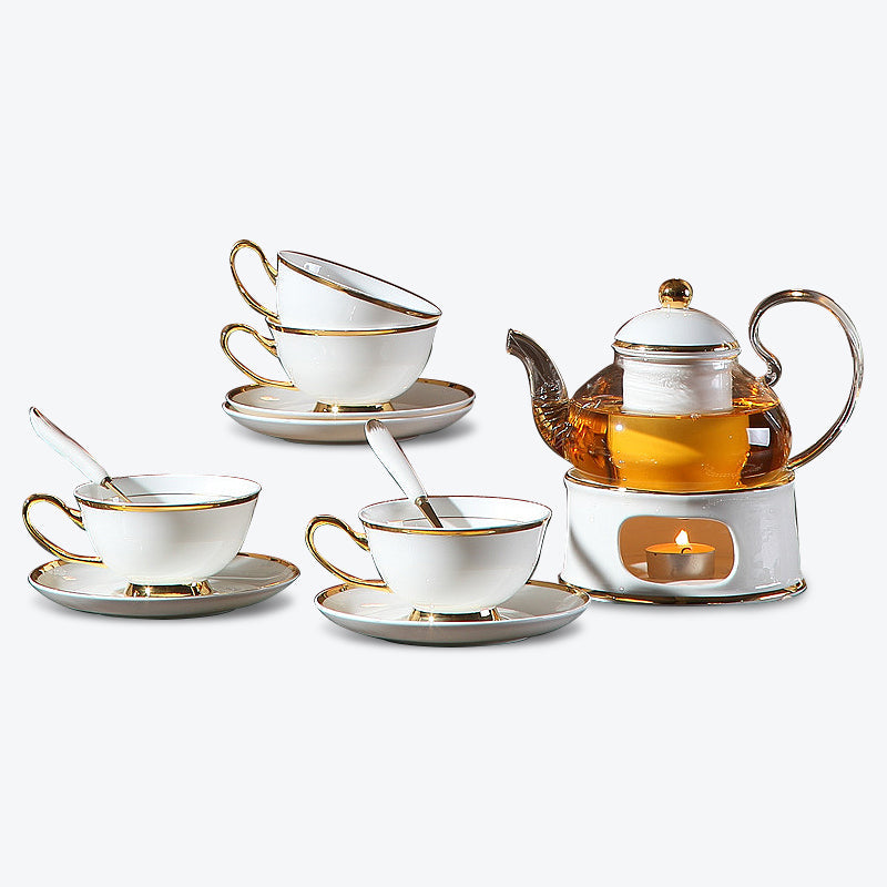 Luxury Bone China Gold Trim Tea Set