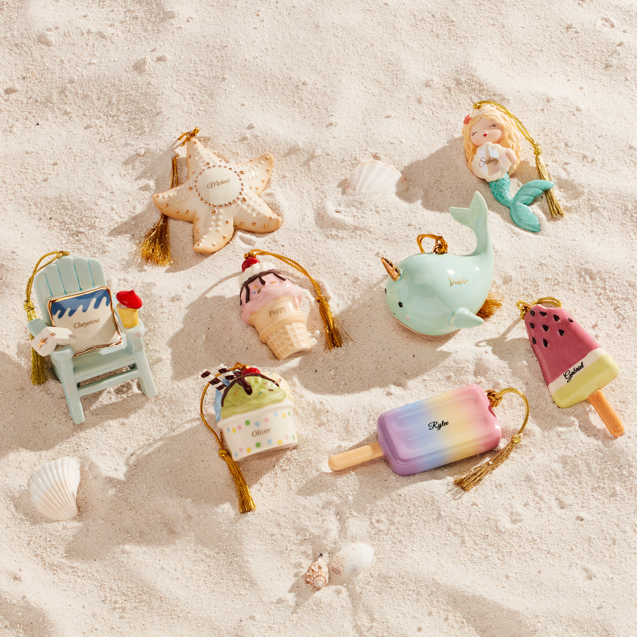 Forever Friends Ice Cream 2-Piece Ornament Set – Xporcelain