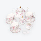 Blue Flowers Porcelain Tea Set