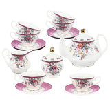 British Style Floral Porcelain Tea Set