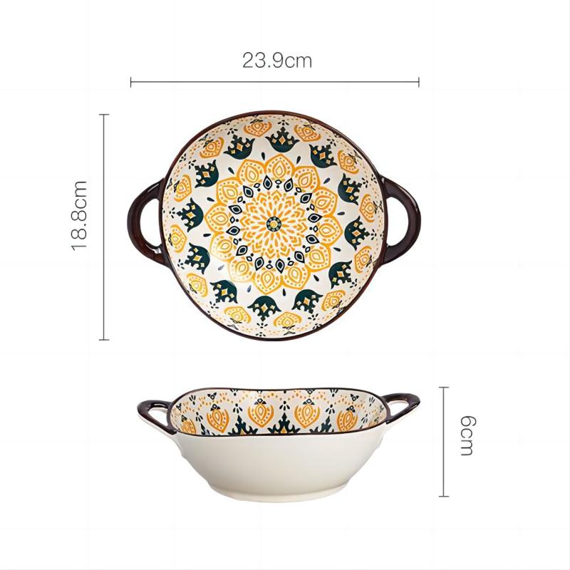 Elegant Moroccan Ceramic Serving Bowl