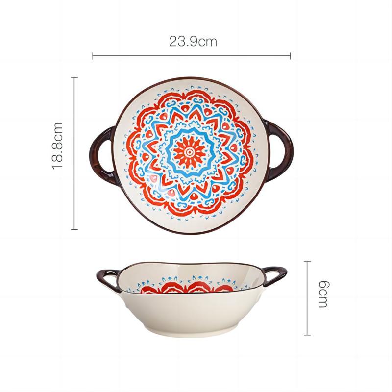 Elegant Moroccan Ceramic Serving Bowl