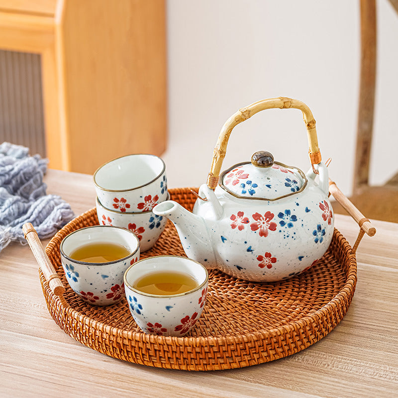 Hand-painted Cherry Blossom Tea Set