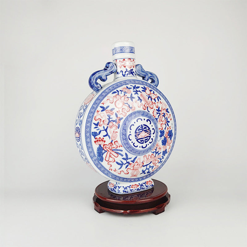 Vintage Style Enamel Porcelain Vase