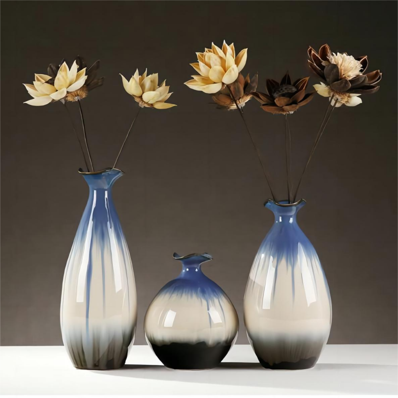 Unique Drip Down Design Porcelain Vase