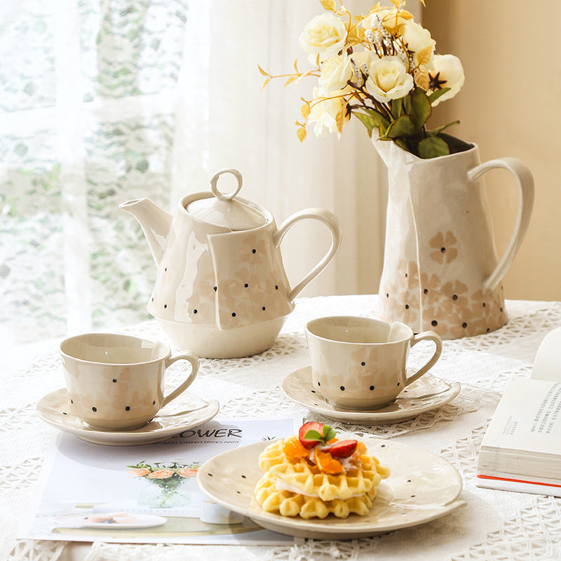 Polka Dot Irregular Tea Set