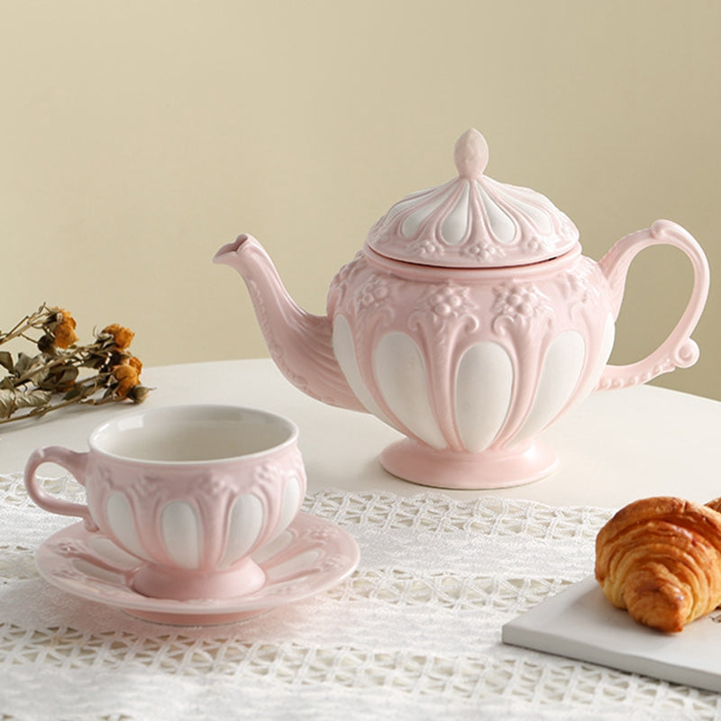 British Sculpture Palace Painted Tea Set