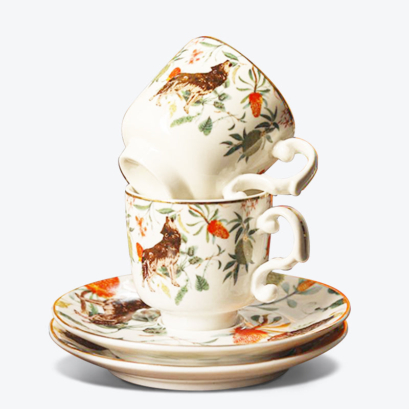 European Wild Life Espresso Jungle Tea Set