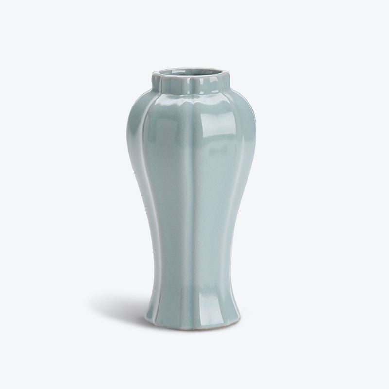 Cyan-Blue Chinese Ruyao Ceramic Vase