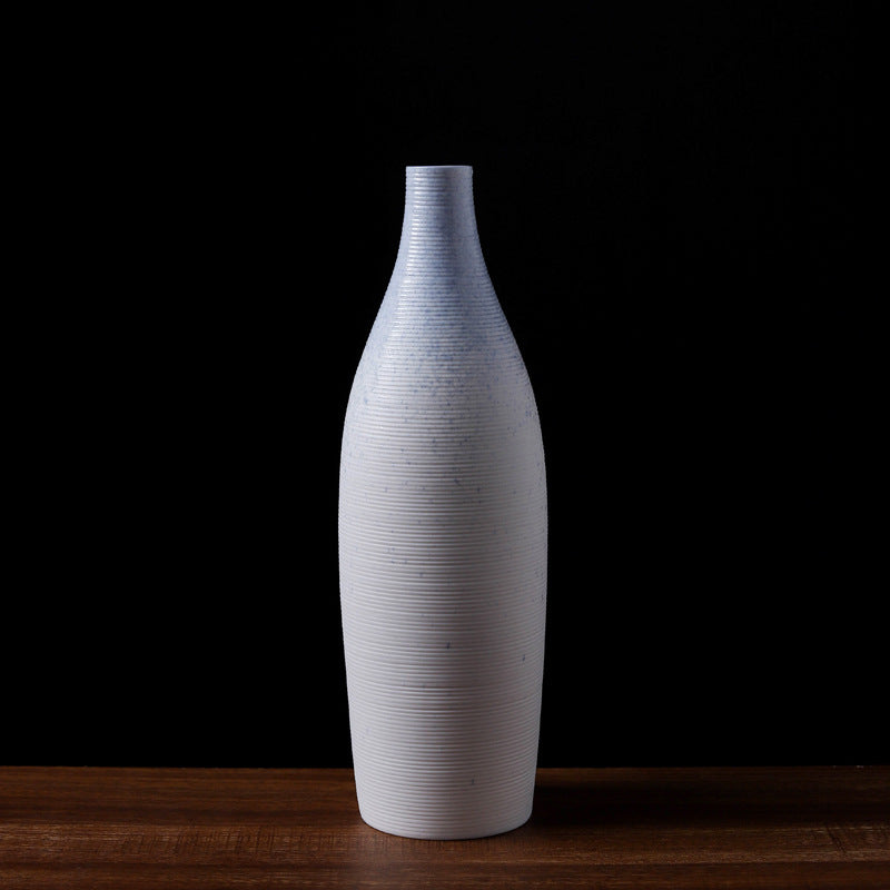 Horizontal Striped Ceramic Vase