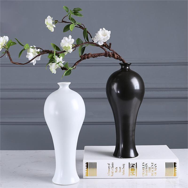 New Chinese Style Solid Color Ceramic Vase