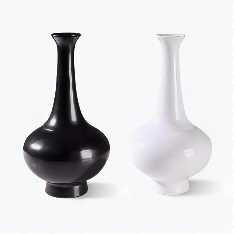 Long Neck Solid Color Ceramic Vase