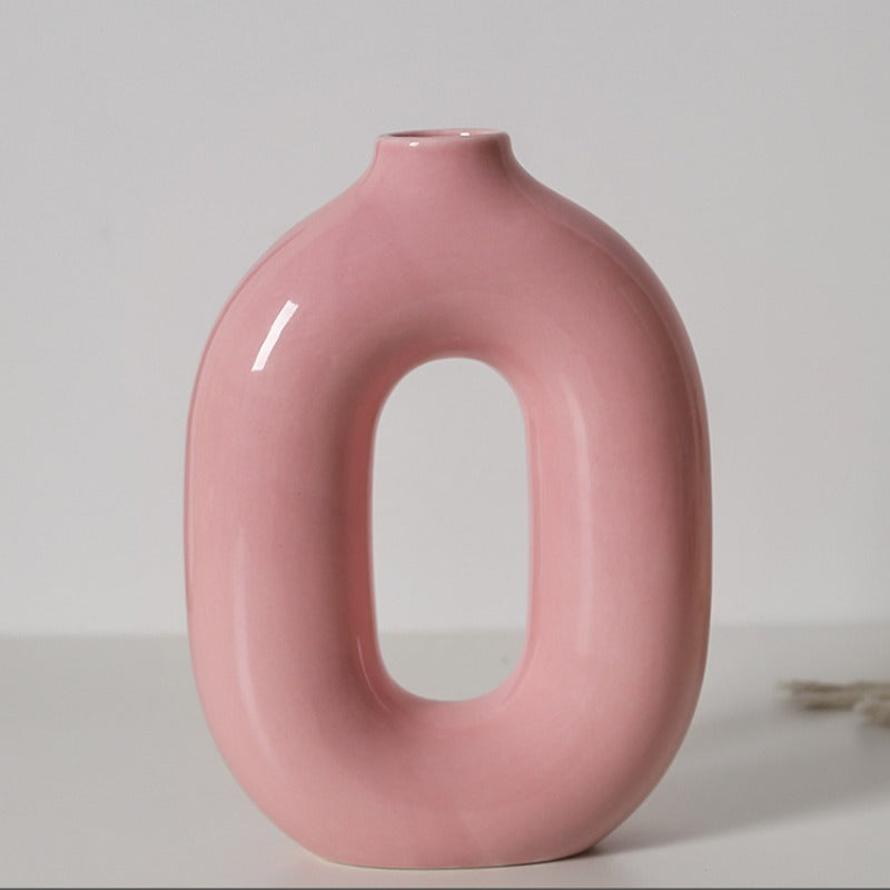 Abstract Circle Hollow Vase