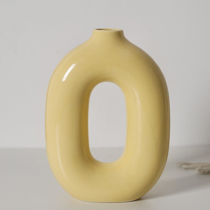 Abstract Circle Hollow Vase