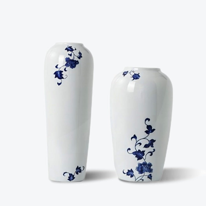 Jingdezhen Hand-Painted Blue Flower Vase