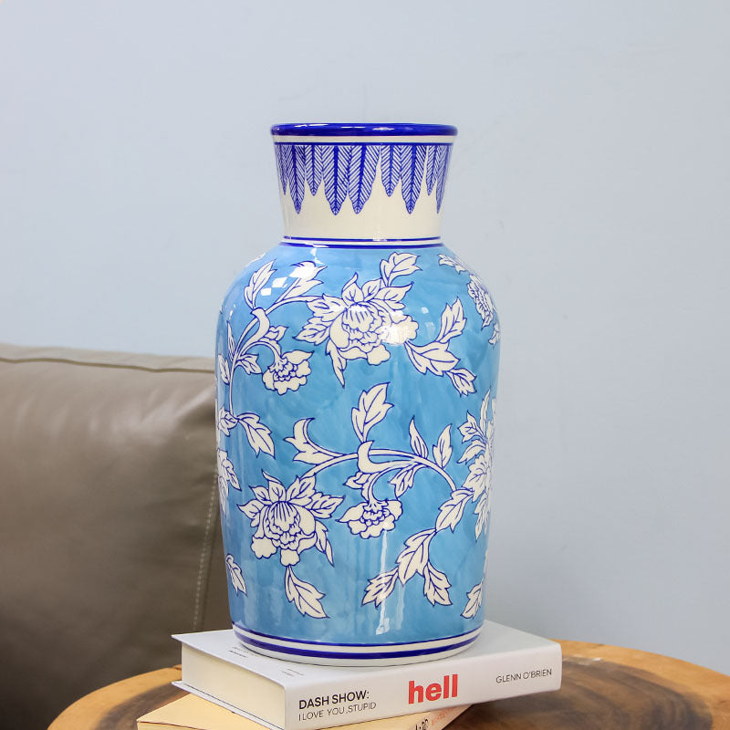 Chinese Tangled Peony Porcelain Vase