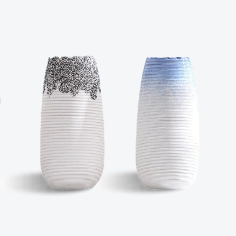 Japanese Style Horizontal Striped Gradient Ceramic Vase