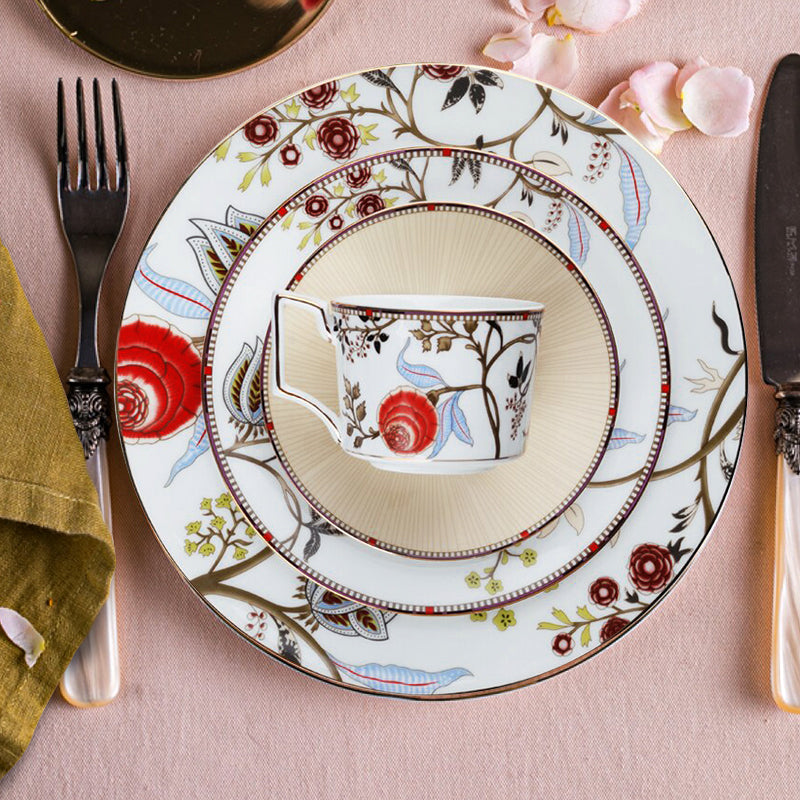 Flower Bone China Dinnerset with Coffee Cup,Dinner Plate