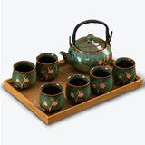 Japanese Plum Blossom Ceramic Tea Set