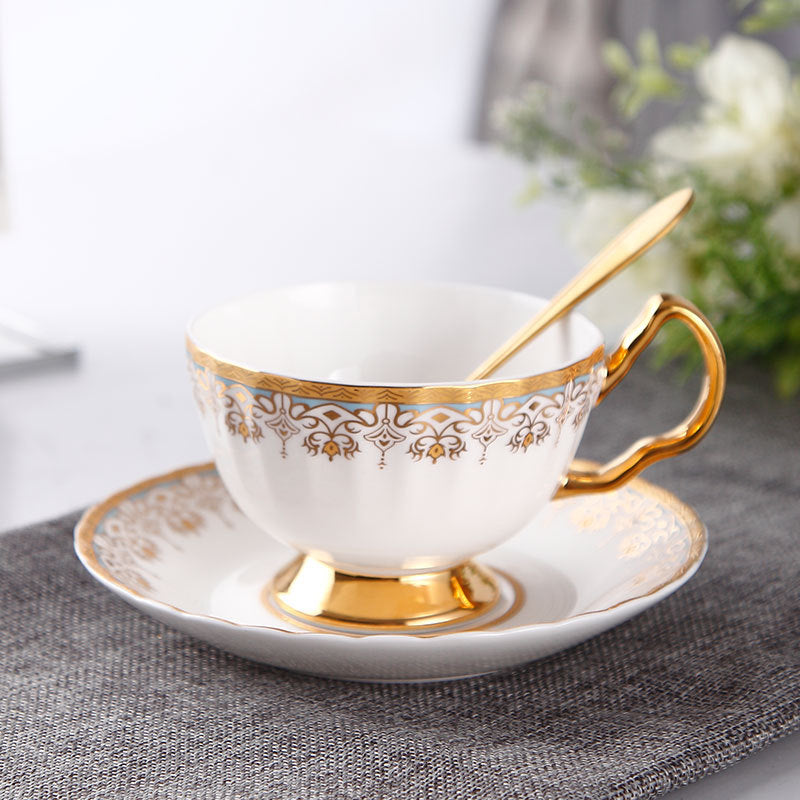 Royal Golden Rim Fine Bone China Coffee Cup Set