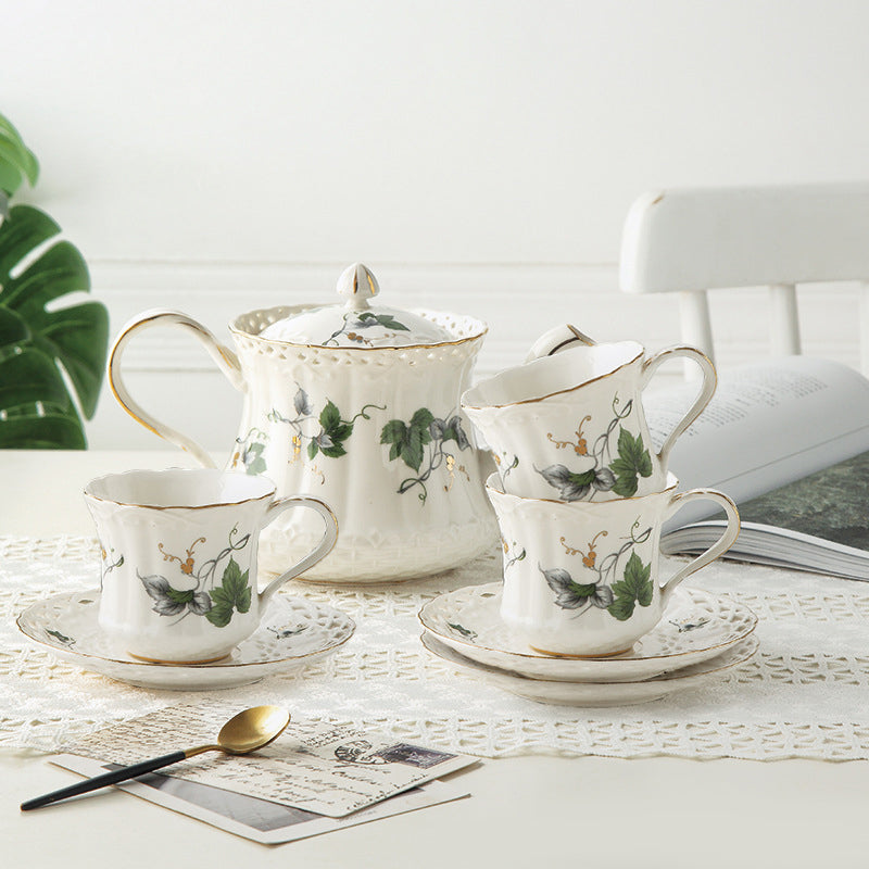 English Hollowed Out Ceramic Tea Set