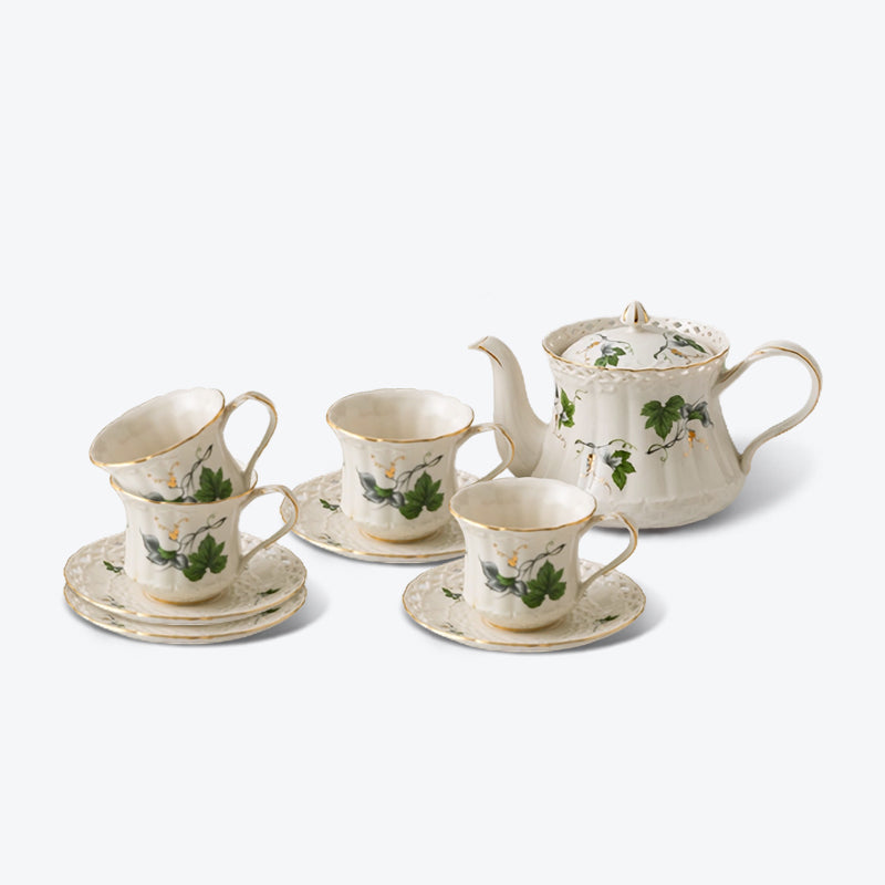 English Hollowed Out Ceramic Tea Set
