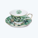 British Oil Painting Coffee Cup and Saucer Set